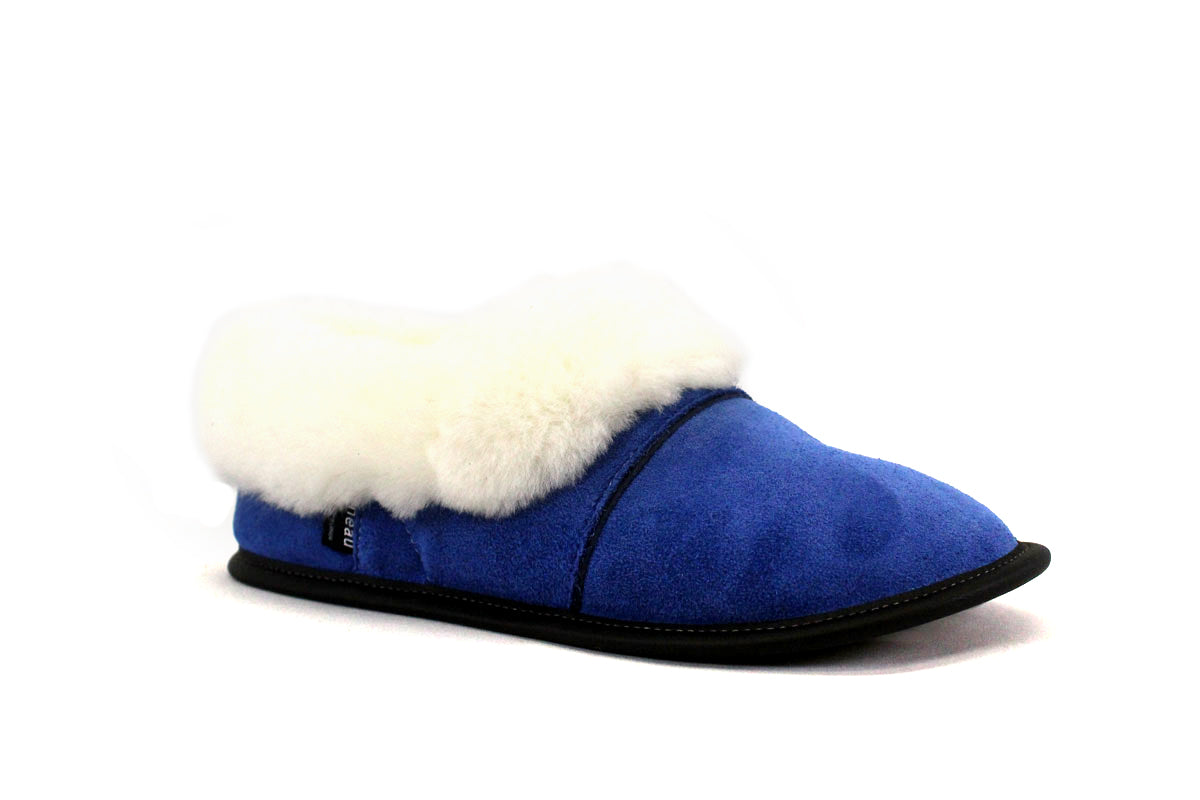 PANTOUFLES GARNEAU 2550 - SUEDE BLEU - F2000.867