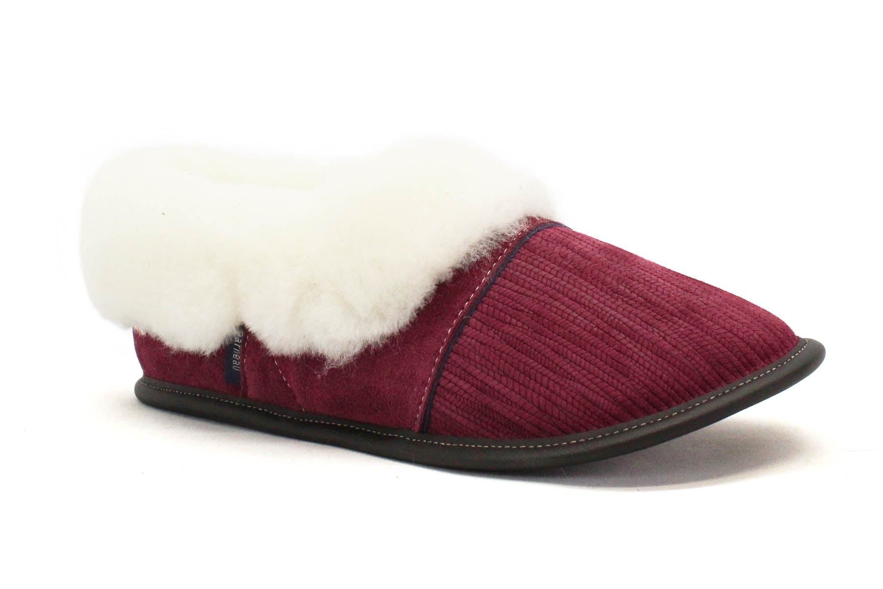 PANTOUFLES GARNEAU - PRUNE À MOTIF - F2000.858