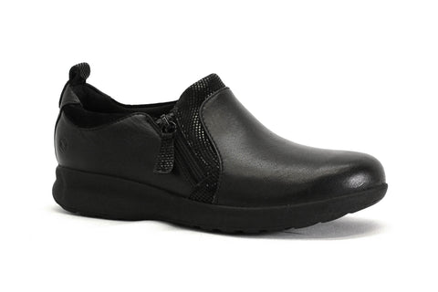 C & J CLARK UN ADORN ZIP - NOIR - F30.18509