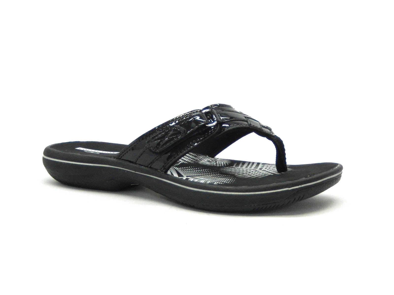 C & J CLARK BREEZE SEA-BXX - NOIR VERNI - F90.18002